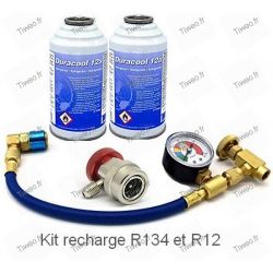 kit recharge air conditioning gas fitting R134a R12