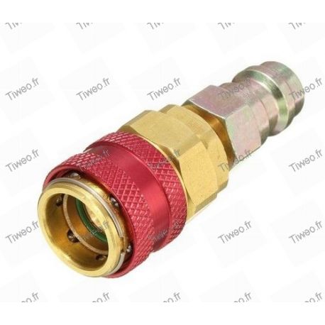 Low pressure to high pressure R134 adapter