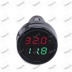 Cigarette lighter voltmeter