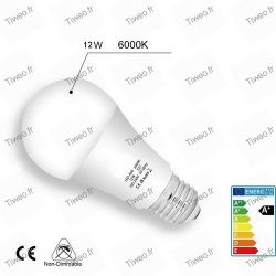 Ampoule LED E27 12W équivalent 100W blanc froid