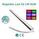 Fita LED colorida RGB de 1M com controle remoto e transformador
