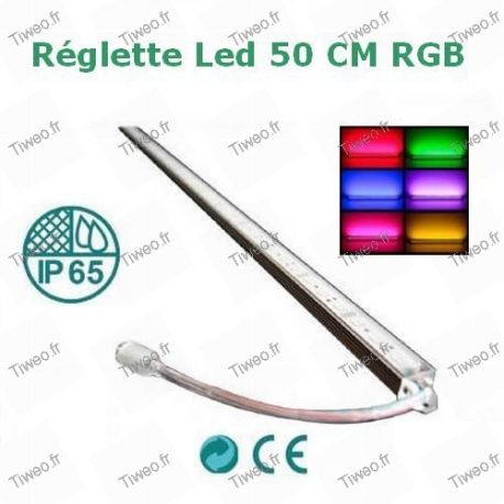 Fita LED colorida RGB de 1M com controle remoto e transformador