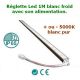 Réglette LED blanc froid alimentation 12V fournie