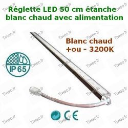 50 cm warm white LED strip with power supply