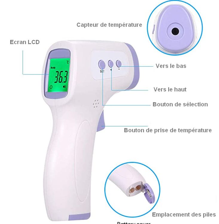 Contactless frontal thermometer