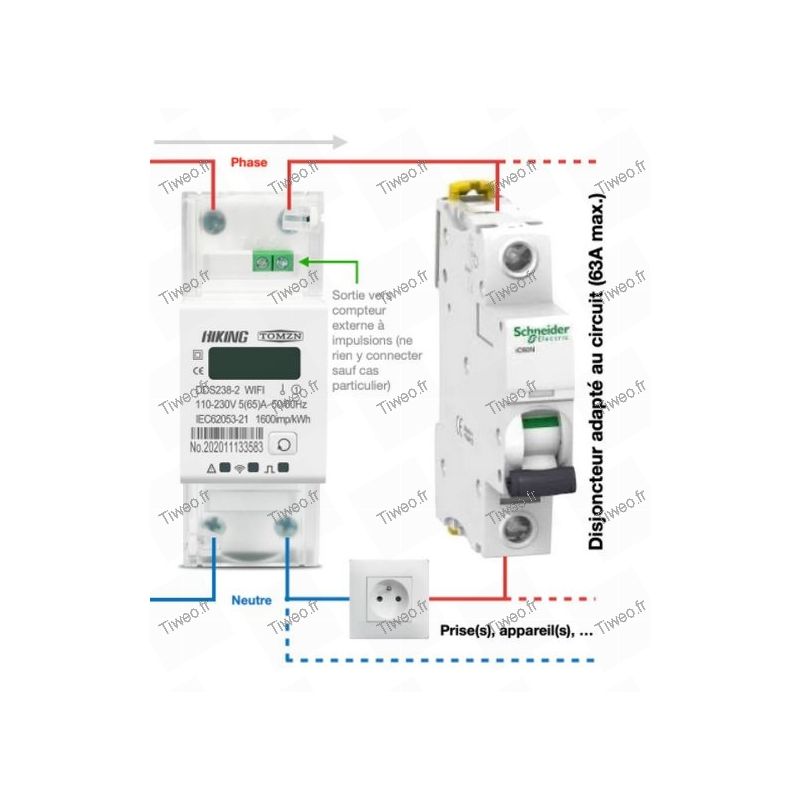 Programmateur intelligent de chauffe-eau, interrupteur