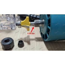 6,35 mm adapter för Makita router trimmer