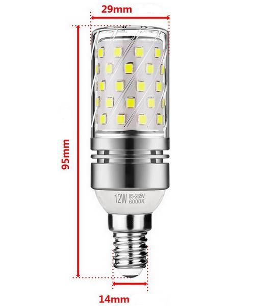 Ampoule LED E14 12W 6000k de type Maïs