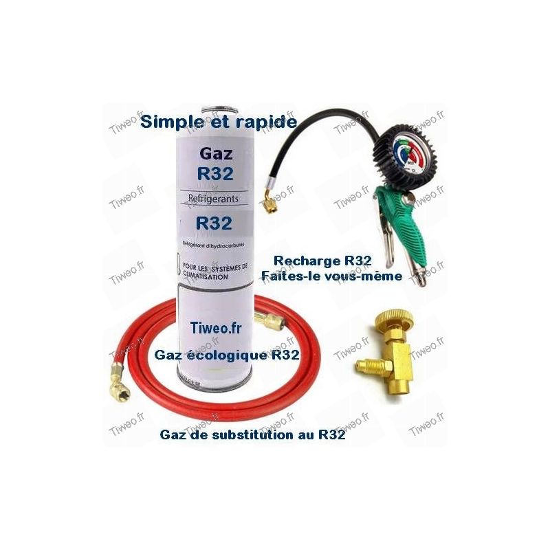 Kit Manometro Aria Condizionata Con 3 Tubi - Per Ricarica Gas Refrigerante Auto E Casa, R410A R407C R32 R134a