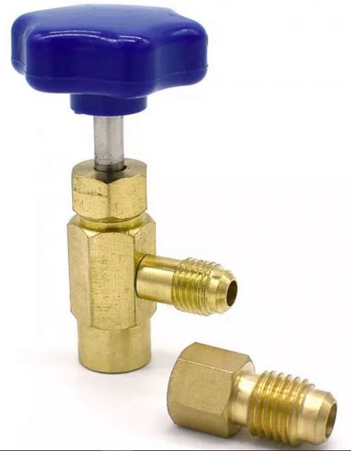 Self-piercing valve for refill Gas R407C, Gas Kit R507, R404, R290