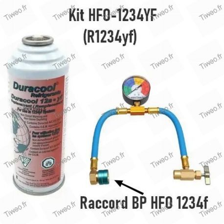 Raccord climatisation pour gaz HFO 1234yf, R134a et R12