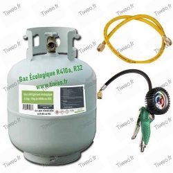 Kit de recarga de gas ecológico R32, R410a con manómetro y manguera