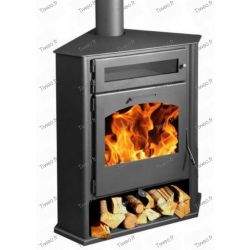 Corner wood stove with large size oven EcoDesign 2022