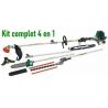 Outils jardin essence 4 en 1, débroussailleuse, taille haie, tronçonneuse, coupe bordure
