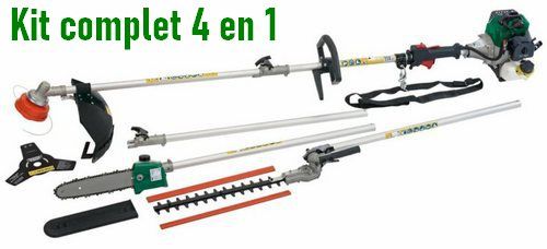 4 in 1 Essenz Gartengeräte, Freischneider, Heckenschere, Kettensäge, Trimmer