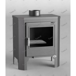 10kW steel wood stove with cast iron door Ecodesign 2022