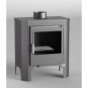 Poêle à bois acier de 10kW avec porte en fonte Ecodesign 2022