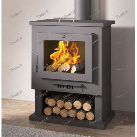 11kW steel wood stove with cast iron door Ecodesign 2022