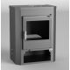 10kW steel wood stove with cast iron door Ecodesign 2022