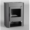 Poêle à bois acier de 10kW avec porte en fonte Ecodesign 2022