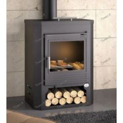 10kW Stahl-Holzofen mit gusseiserner Tür Ecodesign 2022