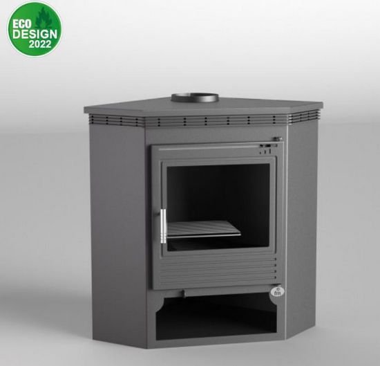 Poêle à bois d'angle de 10kW double combustion Ecodesign 2022