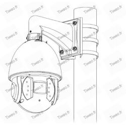 Support de montage caméra sur poteau DH-PFA150