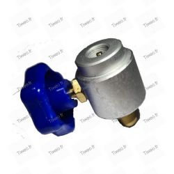 Air conditioning gas refill with valve for R134, R1334yf and R12