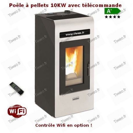 Pellet stove 12KW for 300M³ with remote control