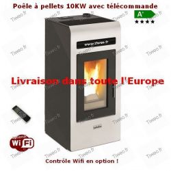 Pellet stove 12KW for 300M³ with remote control