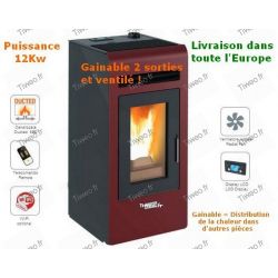 Pellet stove 12KW for 300M³ with remote control