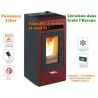 Pellet stove 12KW ducted 2 outputs with remote control