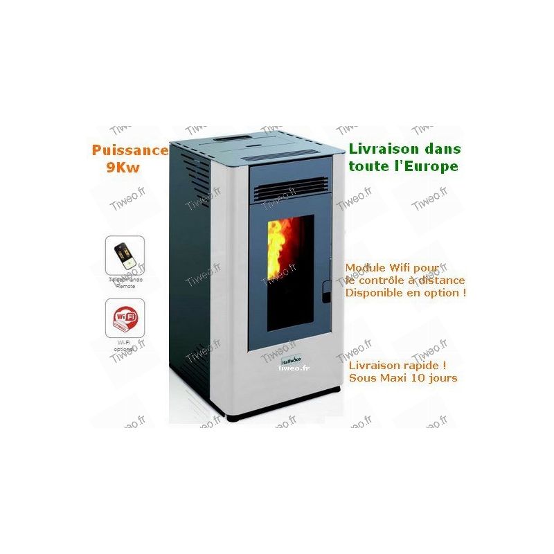 Estufa de pellets ATENEA- 9,5 kw potencia 615€ WIFI calor 100m2