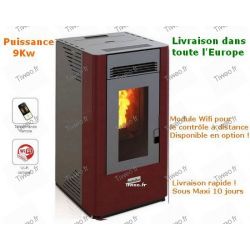 7KW pellet stove with remote control and optional wifi