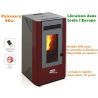 9 KW pellet stove with remote control and optional wifi