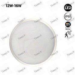 Waterproof LED ceiling light with adjustable power and color sensor