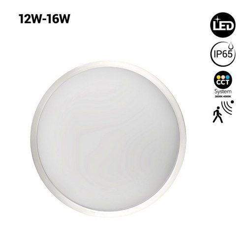 Luminária de teto LED impermeável com potência ajustável e sensor de cor